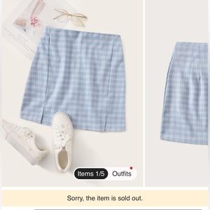 SHEIN plaid mini skirt size S
